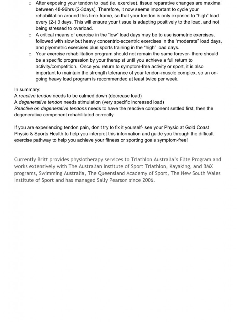 An update on how to fix tendon injuries3 Sports Physio Burleigh Runaway Bay Gold Coast