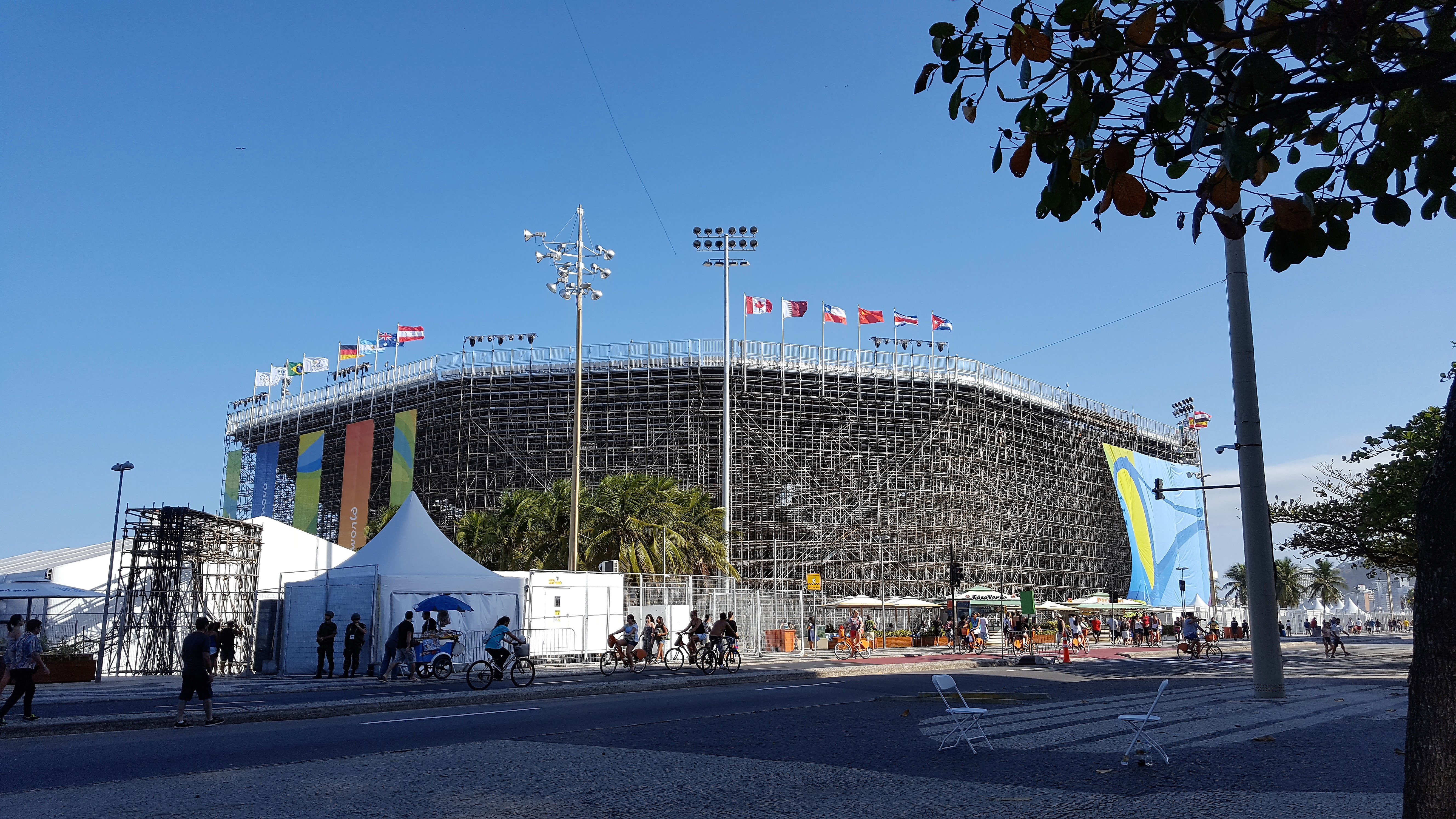 Beach Volleyball with physio competition arena olympics