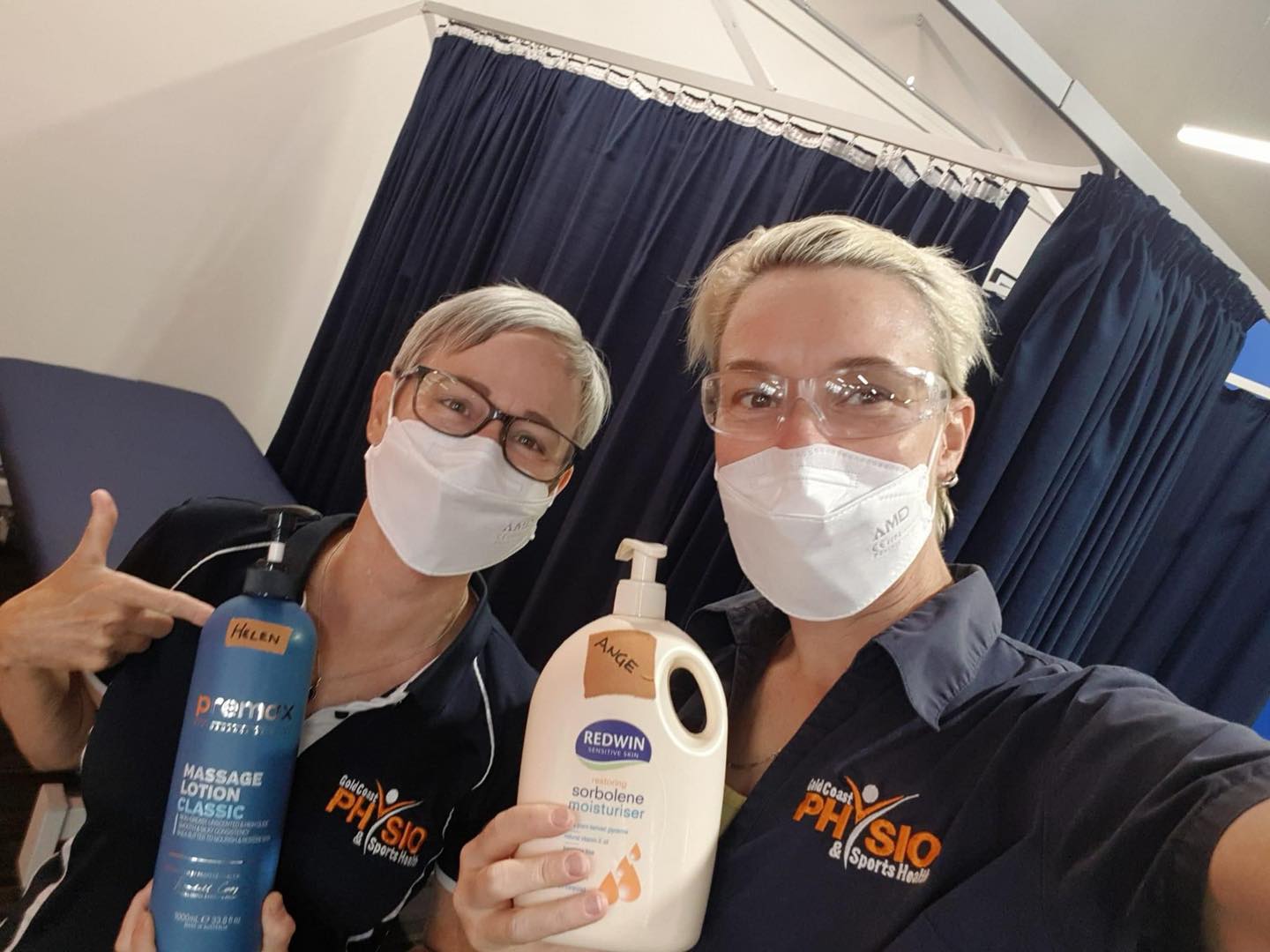 therapists in masks covidsafe